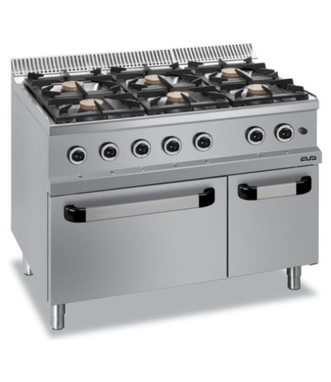 Gasfornuis | staand model | 6 branders 7kW | incl gas oven | (B)110x(D)70x(H)85cm