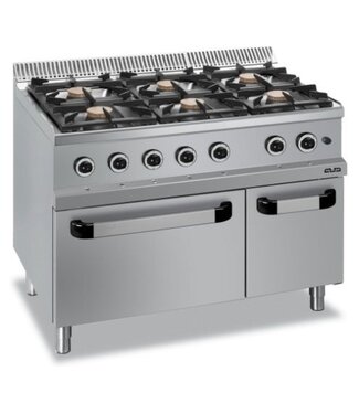 MBM Gasfornuis | staand model | 6 branders 5,5kW | incl gas oven | (B)110x(D)70x(H)85cm