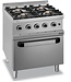 MBM Gasfornuis | staand model | 4 branders 5,5kW | incl elektrisch geventileerde oven | (B)70x(D)70x(H)85cm