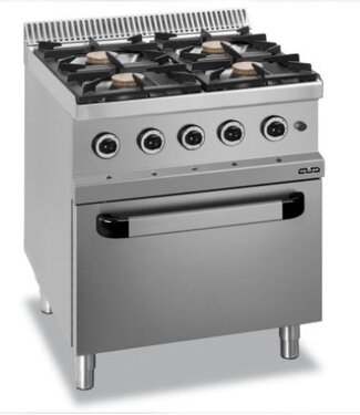 MBM Gasfornuis | staand model | 4 branders 7kW | incl gas oven | (B)70x(D)70x(H)85cm