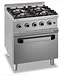 MBM Gasfornuis | staand model | 4 branders 7kW | incl gas oven | (B)70x(D)70x(H)85cm