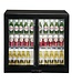 Bar dubbel display koeling | schuifdeur | zwart | 198L | (H)85x(B)90x(D)52