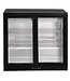 Polar Bar dubbel display koeling | schuifdeur | zwart | 198L | (H)85x(B)90x(D)52