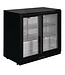 Bar dubbel display koeling | schuifdeur | zwart | 198L | (H)85x(B)90x(D)52