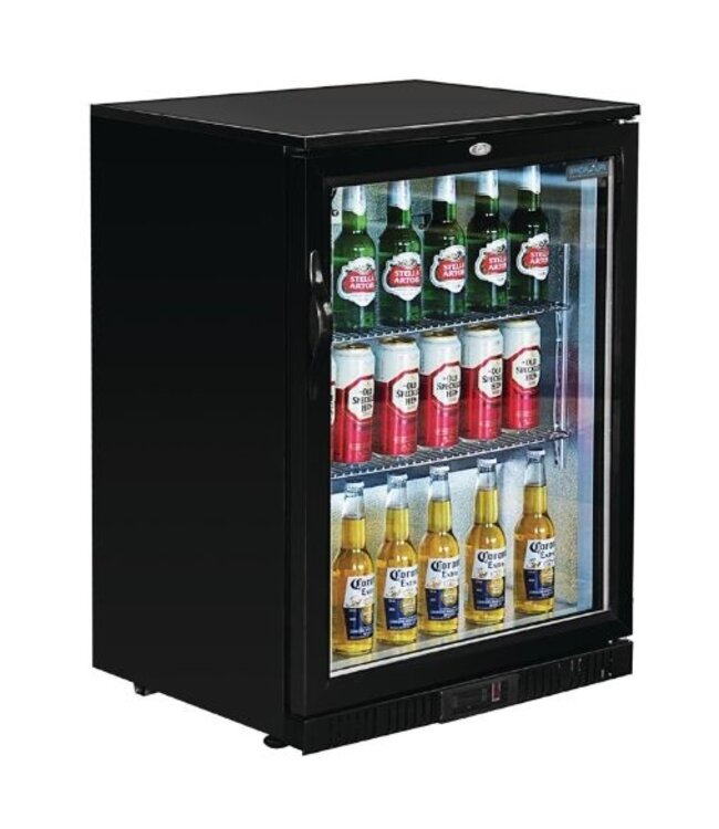 Polar Bar display koeling | klapdeur | zwart | 128L | (H)85x(B)60x(D)52