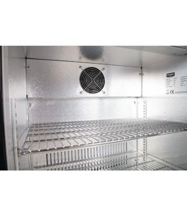 Bar display koeling | klapdeur | zwart | 128L | (H)85x(B)60x(D)52