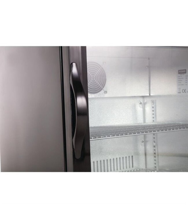 Bar display koeling | klapdeur | zwart | 128L | (H)85x(B)60x(D)52