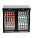 Bar dubbel display koeling | klapdeur | zwart | 198L | (H)85x(B)90x(D)52