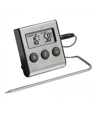 Kerntemperatuurmeter / Timer - inklapbaar - 0 tot 250 graden