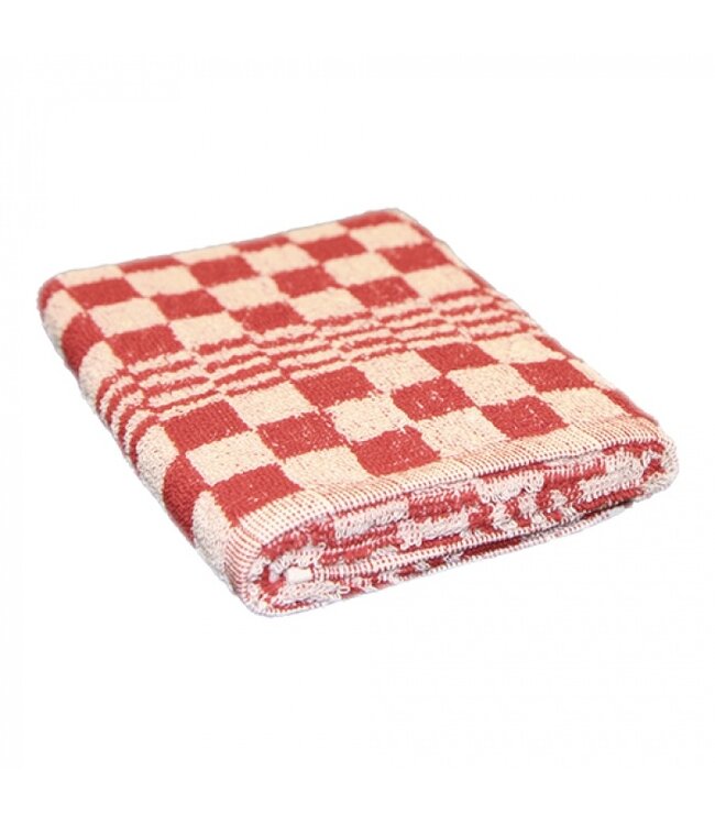 Handdoek rood - katoen - 50x54cm