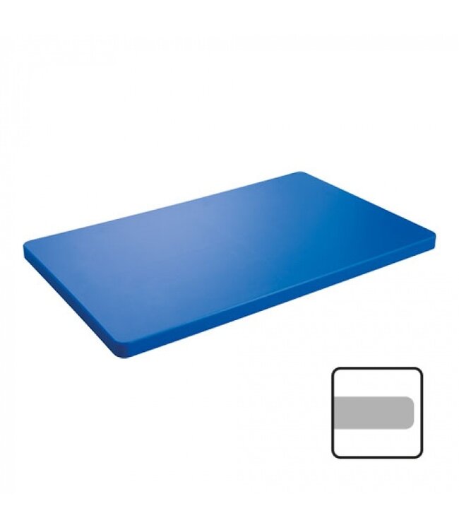 Snijblad Chef - glad blauw - 40x25x2cm