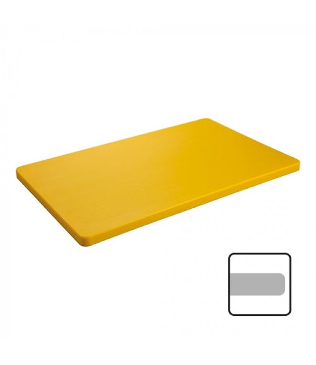 Snijblad Chef - glad geel - 40x25x2cm