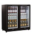 Display koeler zwart | 2 deuren | 186L | (H)87x(B)87x(D)52cm