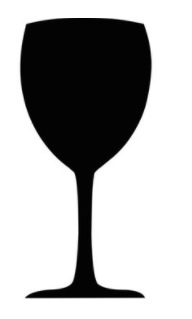 Krijtbord - wijnglas