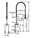 Echtermann Voorspoeldouche EURO | tafelmodel | dubbelgats 150mm | 1/2" aansluiting | 1-hendel | tussenkraan hoog