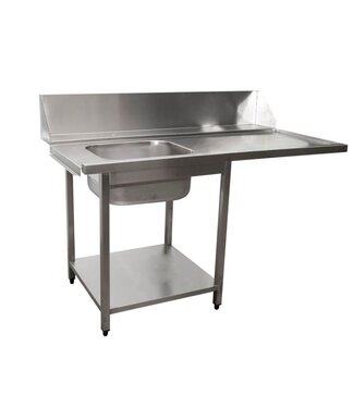 Saro RVS Aanvoertafel vaatwasser | machine links | (H)90x(B)160x(D)70