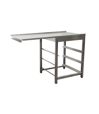 Saro RVS Afvoertafel vaatwasser | machine links | (H)90x(B)120x(D)70
