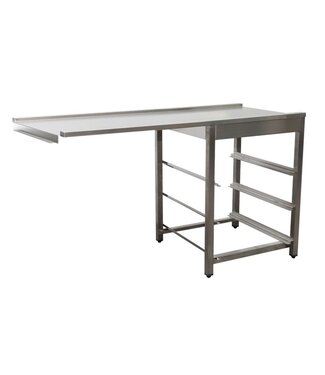 Saro RVS Afvoertafel vaatwasser | machine links | (H)90x(B)160x(D)70