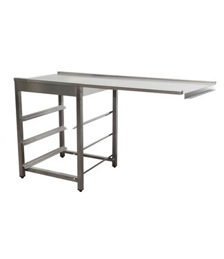 Saro RVS Afvoertafel vaatwasser | machine rechts | (H)90x(B)160x(D)70