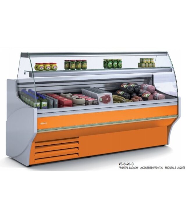 Koeltoonbank | VE-8 | vlees- en zuivel producten | (B)299,5x(D)80x(H)91/123,5cm | diverse opties