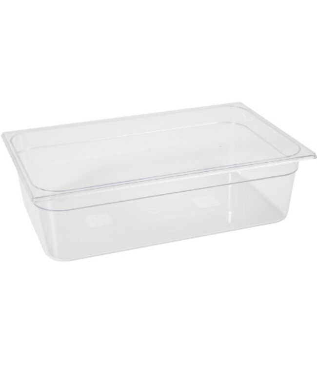 Gastronormcontainer polycarbonaat transparant 2/1 - 58 liter - (H)20cm