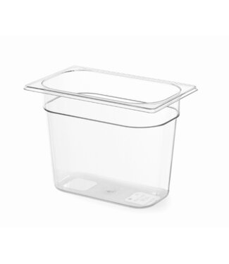 Gastronormbak polycarbonaat transparant 1/4 - 1,8 liter - (H)6,5cm