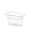 Gastronormbak polycarbonaat transparant 1/9 - 0,6 liter - (H)6,5cm