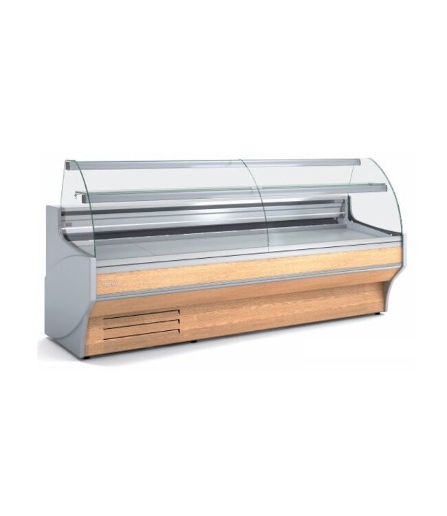 Koeltoonbank | VE-9 | vlees- en zuivel producten | (B)152,5x(D)94x(H)91/123,5cm | vierkant glas | diverse opties