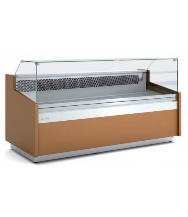 Koeltoonbank | VE-9-RC | taart, gebak, vlees- en zuivel producten | (B)105,5x(D)96x(H)91/130cm | vierkant glas | diverse opties