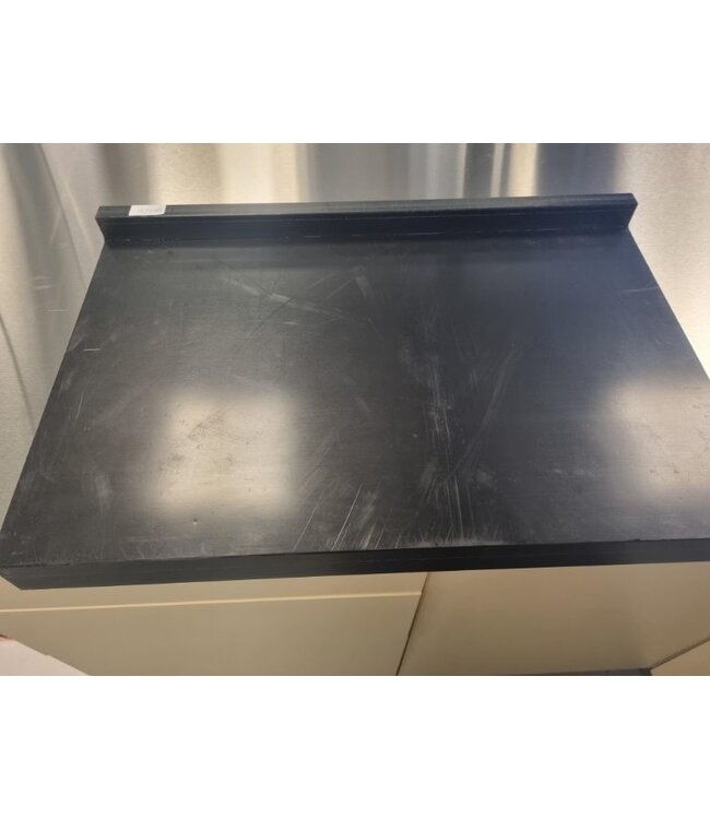 Trancheerplank/ snijplank zwart HDPE - 60x40cm