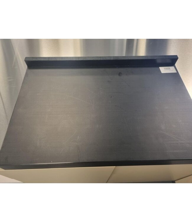 Trancheerplank/ snijplank zwart HDPE - 60x40cm