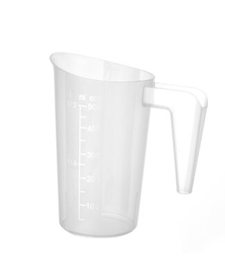 Maatbeker - stapelbaar - 0,5 liter - Ø9,5x(H)13,6cm