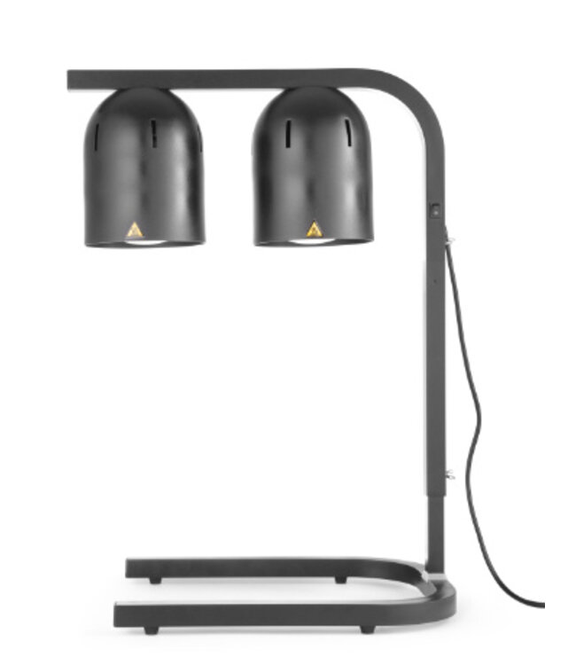Infrarood warmhoudbrug - 2 lampen - 500W - zwart