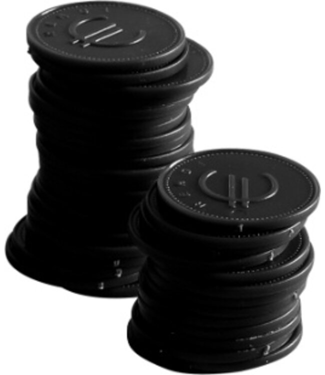 Consumptiemunt - 100 stuks - zwart - Ø2,5cm