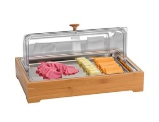 Buffetvitrine - rolltop - gekoeld - deksel
