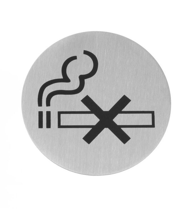 Deurschildje - niet roken - Ø7,5cm