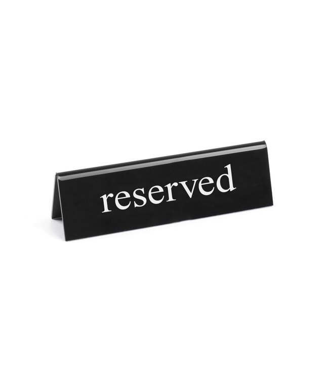 Tafelstandaard - "reserved" - (B)3,5x(D)13x(H)4cm
