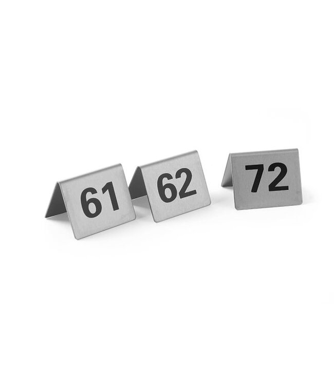 Tafelstandaards - nummers 61 t/m 72 - (B)3,5x(D)5x(H)4cm