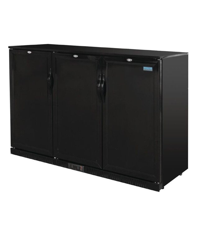 Bar triple dichte koeling | klapdeur | zwart | 330L | (H)90x(B)135x(D)52
