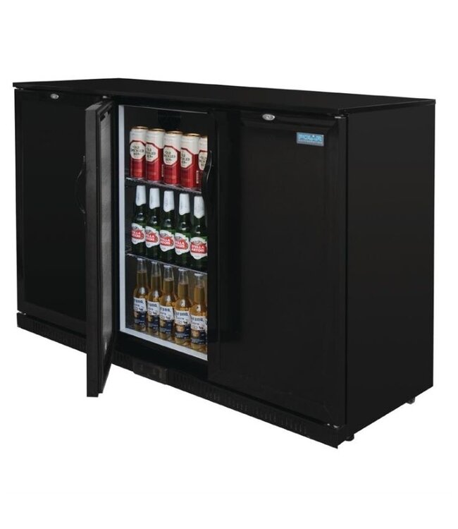 Bar triple dichte koeling | klapdeur | zwart | 330L | (H)90x(B)135x(D)52