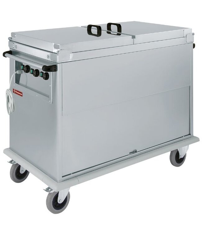 Bain-marie wagen | 3x 1/1GN | (B)134x(D)72x(H)96cm