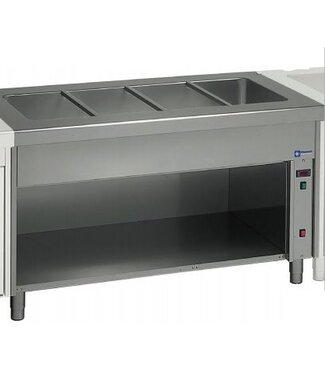 Diamond Bain-marie werk unit | RVS | op open kast | 6x 1/1GN | (B)225x(D)80x(H)90cm