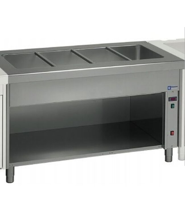 Bain-marie werk unit | RVS | op open kast | 6x 1/1GN | (B)225x(D)80x(H)90cm