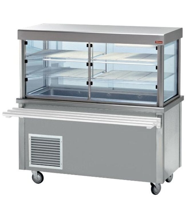 Staande koelvitrine | 3 niveaus | 4x 1/1GN | (B)150x(D)70x(H)162cm