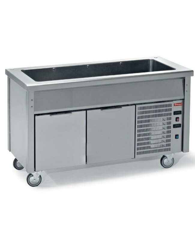 Koeling | RVS | op open kast | met gekoelde kast | 4x 1/1GN | (B)150x(D)70x(H)90cm