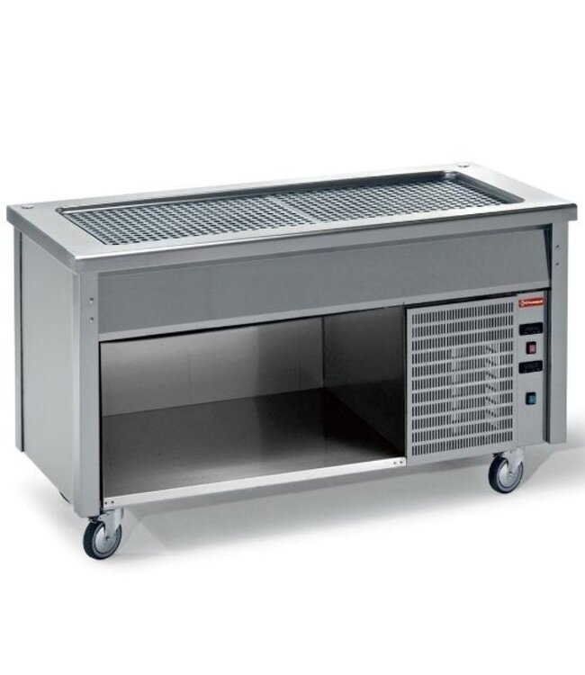 Open kast met gekoelde bovenkant | RVS | 4x 1/1GN | (B)150x(D)70x(H)90cm
