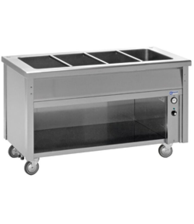 Bain-marie werk unit | RVS | op open kast | 6x 1/1GN | (B)230x(D)70x(H)90cm