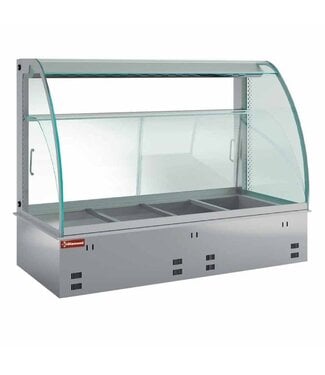 Diamond Warmhoudvitrine | drop-in model | 4x 1/1GN | geventileerd | bevochtiger | (B)112,5x(D)70x(H)111cm