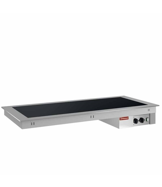 Vitrokeramische bakplaat | drop-in model | 4x 1/1GN | (B)145,5x(D)70x(H)19cm