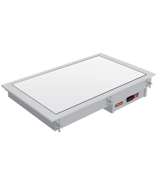 Vitrokeramische bakplaat | drop-in model | 4x 1/1GN | wit | (B)144x(D)61x(H)14,7cm